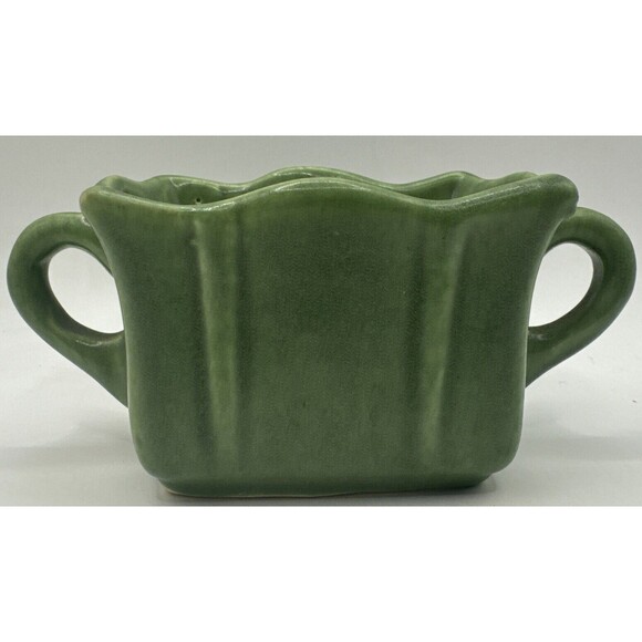 Vintage 1940's USA Pottery Creamer & Sugar Green 893 And 894 - Picture 3 of 10
